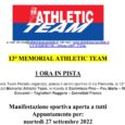 L’Athletic Team Pioltello organizza, presso il centro sportivo di via Piemonte, la 13° edizione del Memorial Athletic Team, in ricordo di Dammicco Pino – Pau Mario – Rizzi Giovanni – […]
